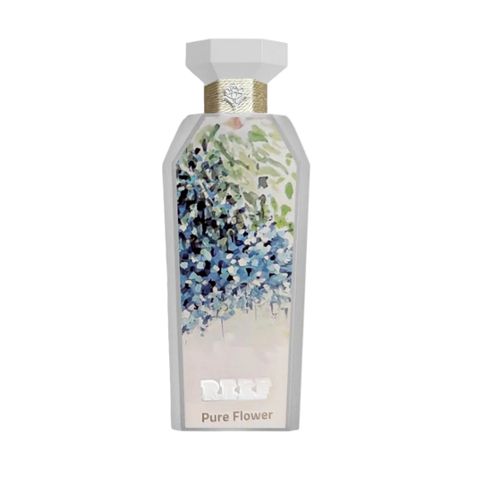 Butelka perfum Pure Flower by Reef Perfumes na przezroczystym tle